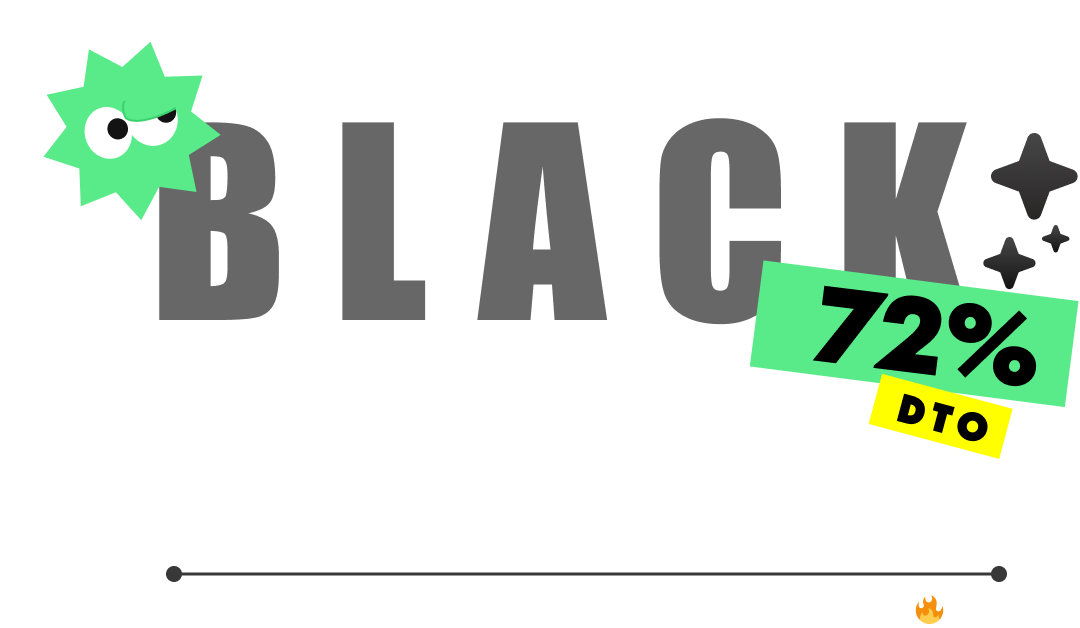 El texto Black Friday con 72% de descuento.