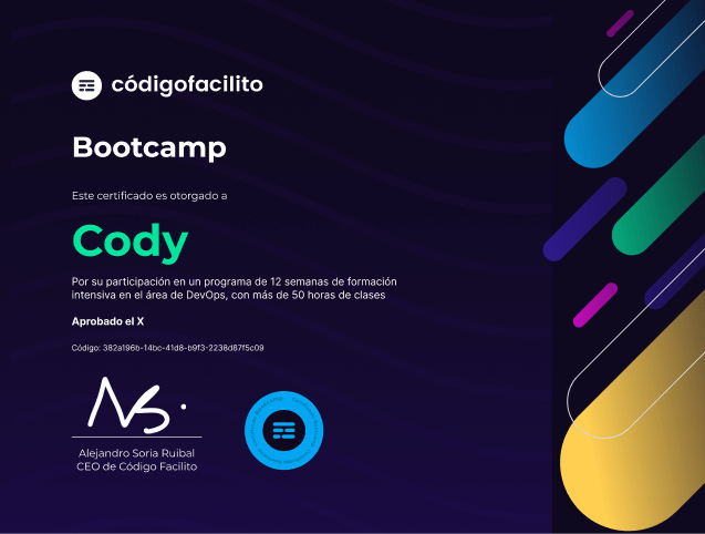 Certificado Digital del Bootcamp